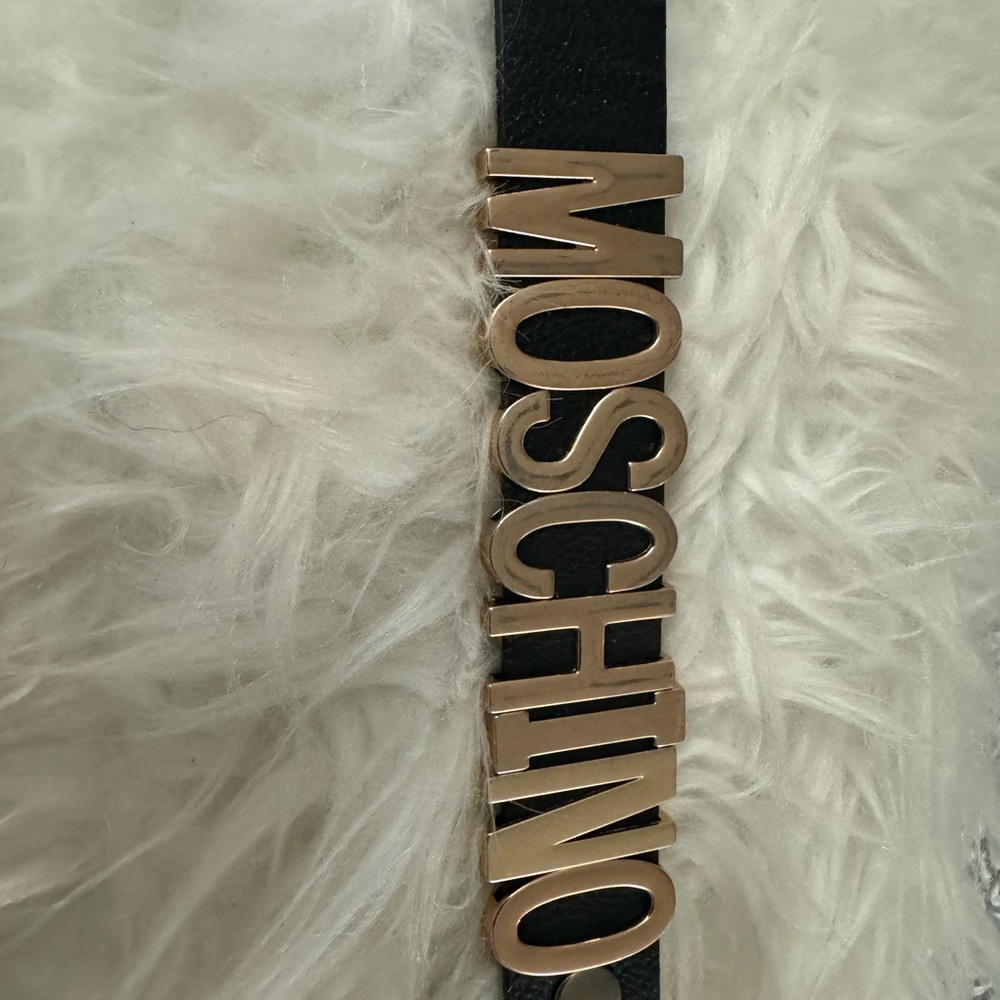 Moschino Black and Gold Bracelet